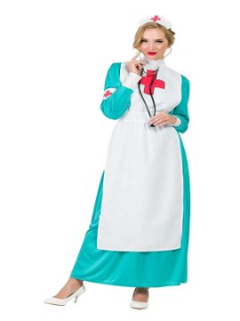 disfraz de enfermera larga mujer
