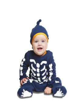 disfraz de esqueleto azul para bebe