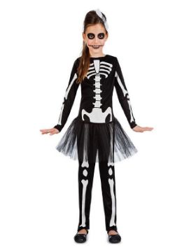 disfraz de esqueleto tutu para niña