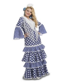 disfraz de flamenca alvero azul mujer