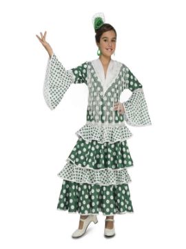disfraz de flamenca feria verde niña