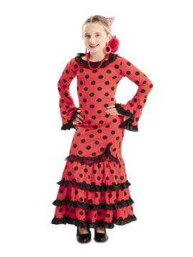 disfraz de flamenca roja lunares niña