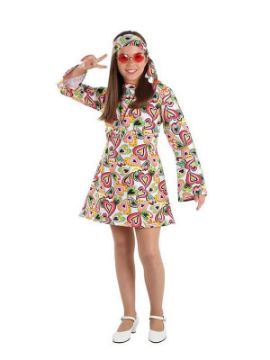 disfraz de hippie años 70 niña