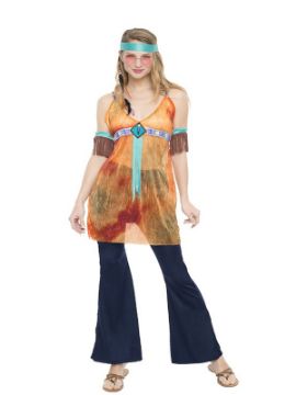 disfraz de hippie california mujer