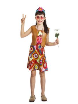 disfraz de hippie chaleco para niña