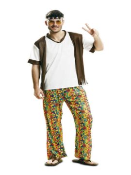 disfraz de hippie floreado para hombre