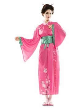 disfraz de japonesa rosa para mujer