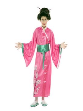 disfraz de japonesa rosa para niña