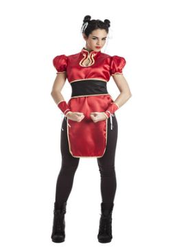 disfraz de luchadora oriental mujer