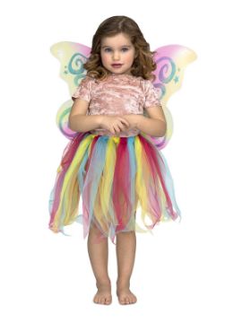 disfraz de mariposa arcoiris con alas niña