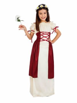 disfraz de medieval festival niña