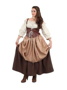 disfraz de medieval hortelana para mujer