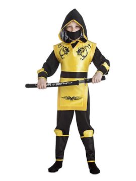 disfraz de ninja dragon amarillo niño