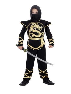 disfraz de ninja dragon dorado niño