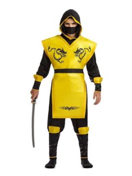 disfraz de ninja escorpion amarillo hombre