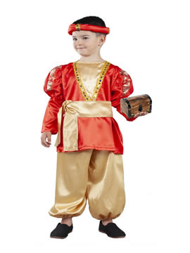 disfraz de paje real rojo infantil