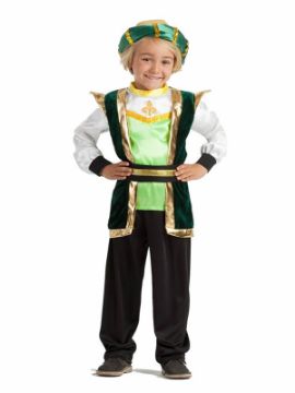 disfraz de paje verde para niño