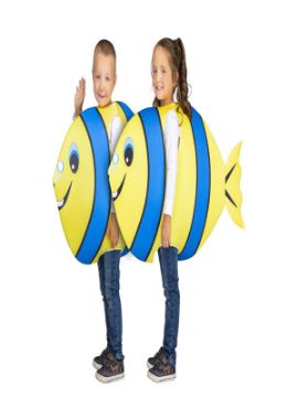 disfraz de pez amarillo y azul infantil