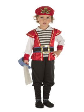 disfraz de pirata a rayas para niño