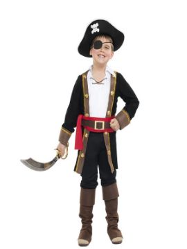 disfraz de pirata casaca negra niño