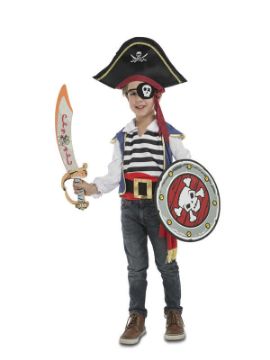 disfraz de pirata con accesorios para niños