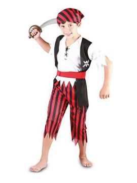 disfraz de pirata rayas para niño