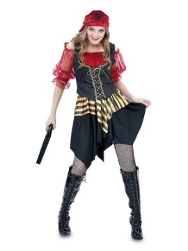 disfraz de pirata roja para mujer