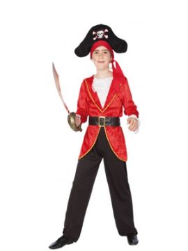 disfraz de pirata rojo para niño