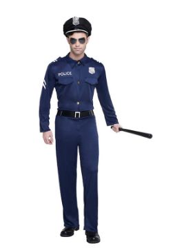 disfraz de policia azul hombre