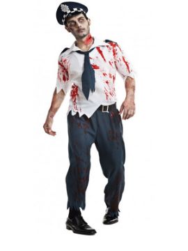 disfraz de policia zombie hombre