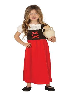 disfraz de posadera roja para niña