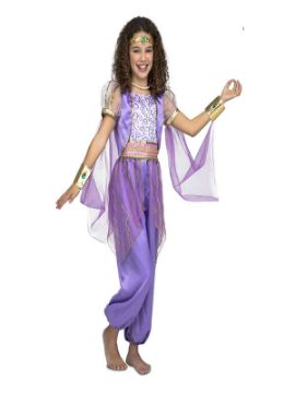 disfraz de princesa arabe lila niña