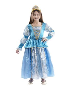 disfraz de princesa azul de cuento niña