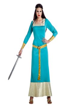 disfraz de princesa medieval azul mujer