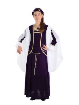 disfraz de reina medieval deluxe niña