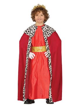 disfraz de rey mago rojo para niño