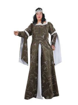 disfraz de señora medieval talla grande para mujer