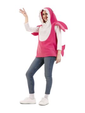 disfraz de tiburon daddy shark rosa mujer
