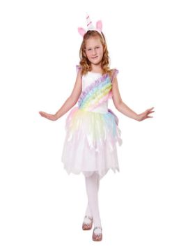 disfraz de unicornio arco iris niña