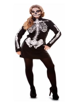 disfraz de vestido esqueleto para mujer