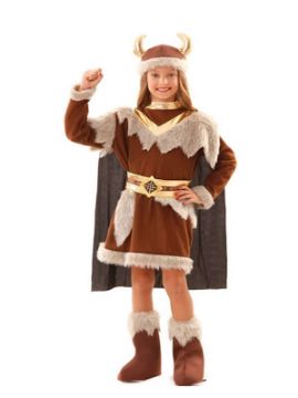 disfraz de vikinga para niña