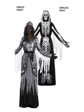 disfraz doble esqueleto y sirena para mujer