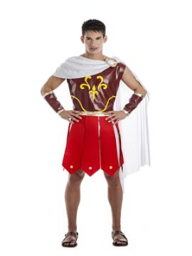 disfraz guerrero romano rojo hombre