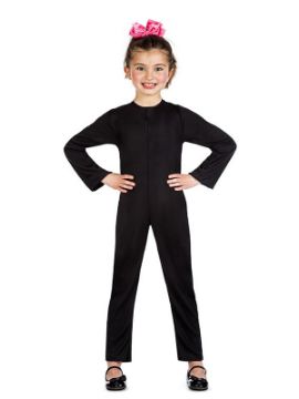 disfraz maillot o mono color negro infantil