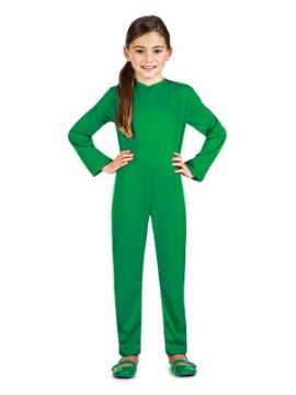 disfraz maillot o mono color verde infantil