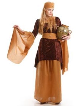 disfraz medieval marron mujer adulto