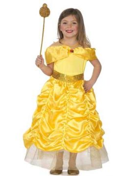 disfraz princesa dorada niña