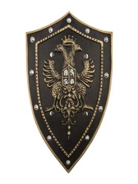 escudo foam medieval aguila negro de 51 cm