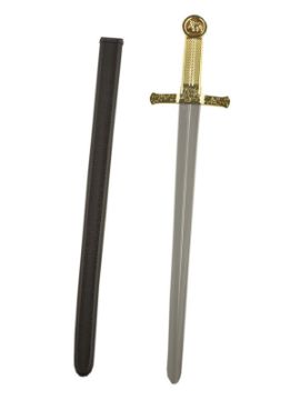 espada de caballero plateada infantil de 63 cm