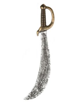espada de pirata con hoja doblada de 61 cm